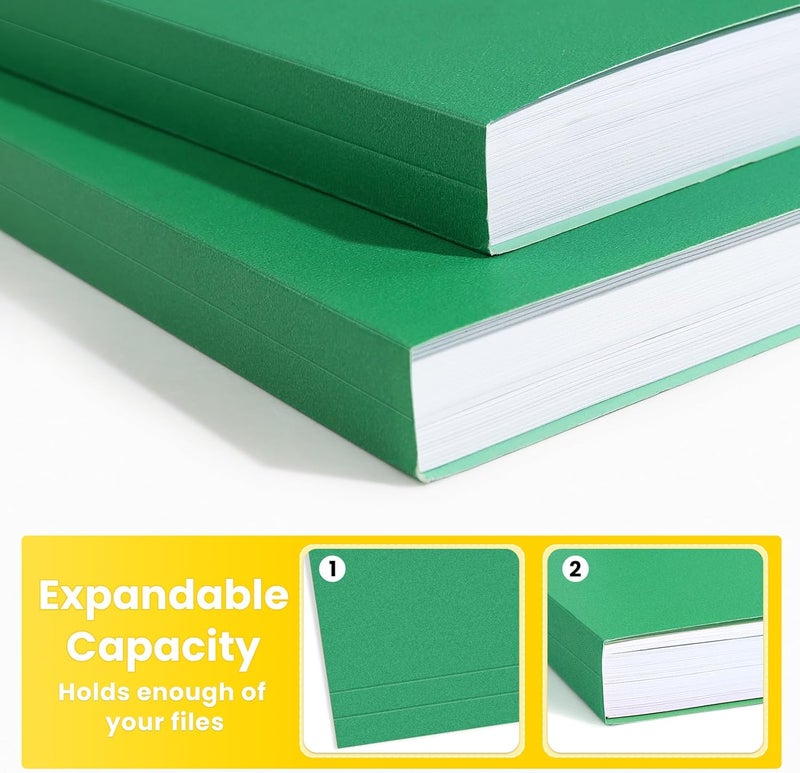 SUNEE File Folders, 36 Pack Manilla Folders 8.5 x 11, Colored File Folders Home Office School Supplies for Documents Files Paper, Green - Image 4